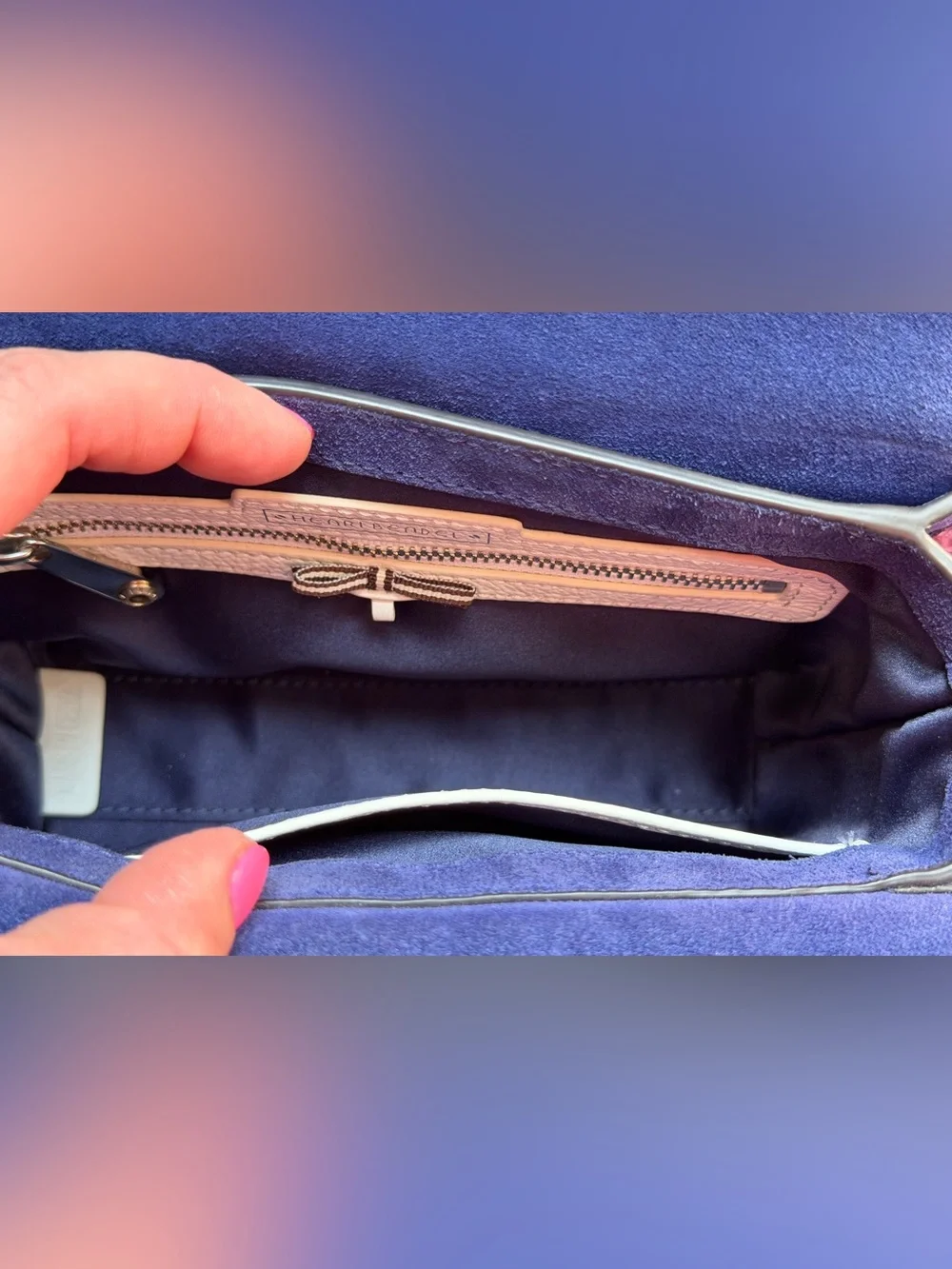 Henri Bendel blue crossbody purse